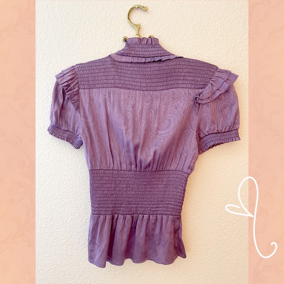 Bebe Silk Ruffle Top - Picture 4 of 8